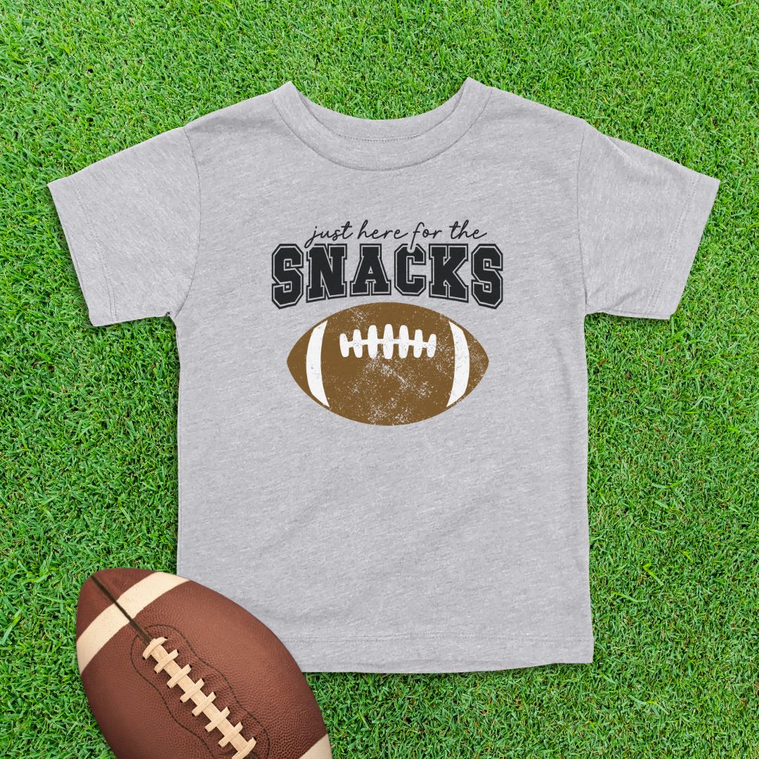 Here For The Snacks Football Toddler Shirt