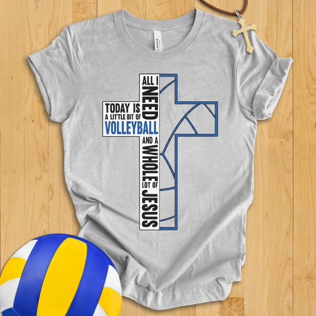 Volleyball and Jesus Cross T-Shirt