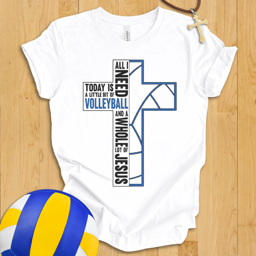 Volleyball and Jesus Cross T-Shirt