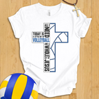 Volleyball and Jesus Cross T-Shirt