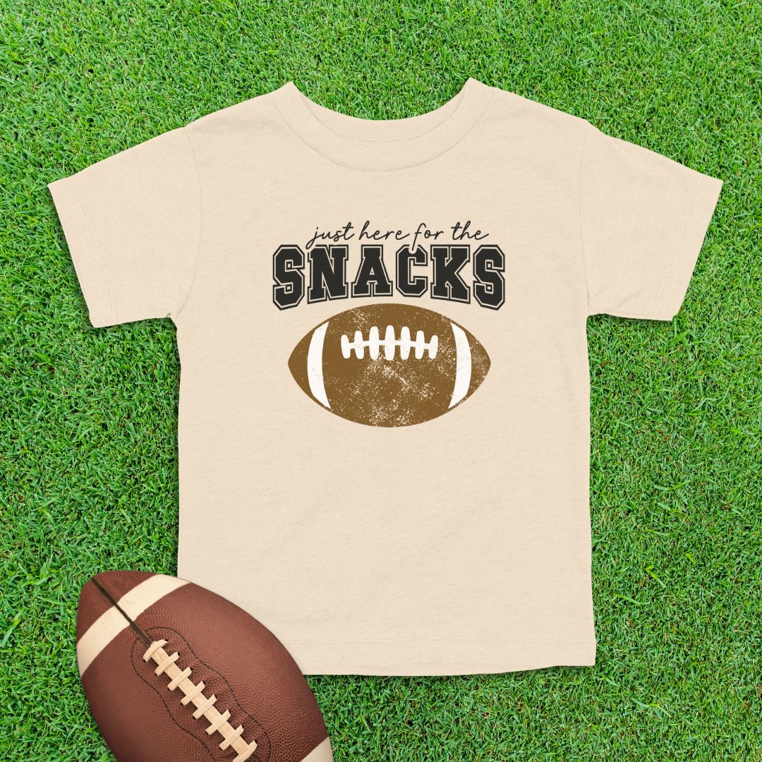 Here For The Snacks Football Toddler Shirt