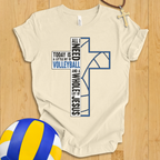 Volleyball and Jesus Cross T-Shirt
