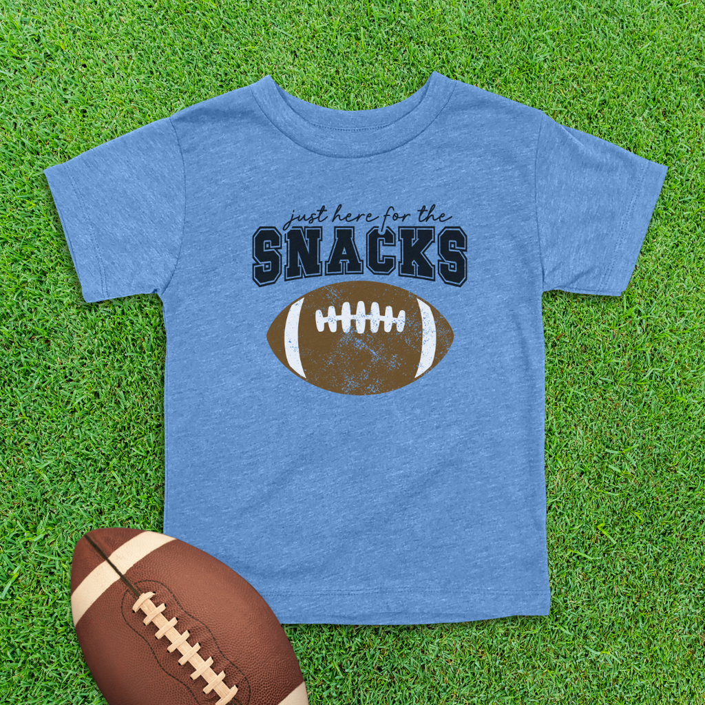Here For The Snacks Football Toddler Shirt