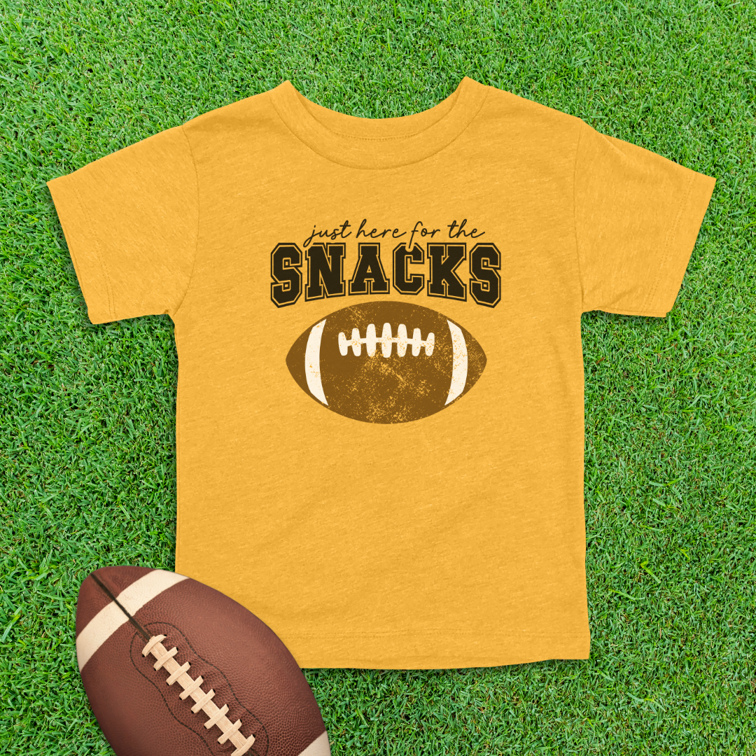 Here For The Snacks Football Toddler Shirt