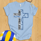 Volleyball and Jesus Cross T-Shirt