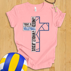 Volleyball and Jesus Cross T-Shirt