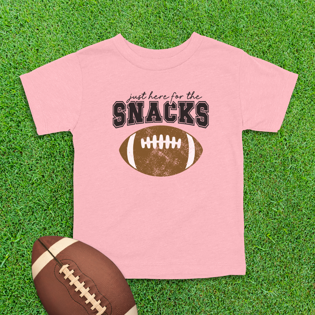 Here For The Snacks Football Toddler Shirt