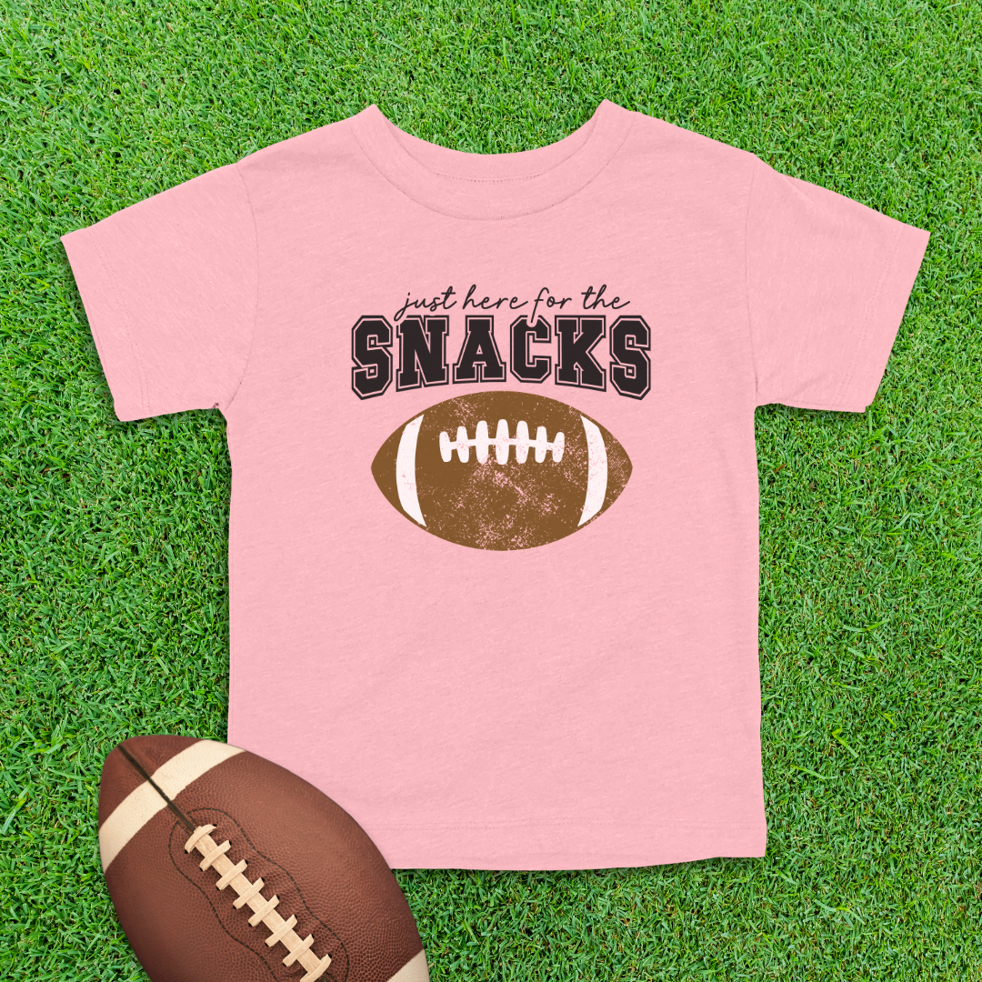 Here For The Snacks Football Toddler Shirt
