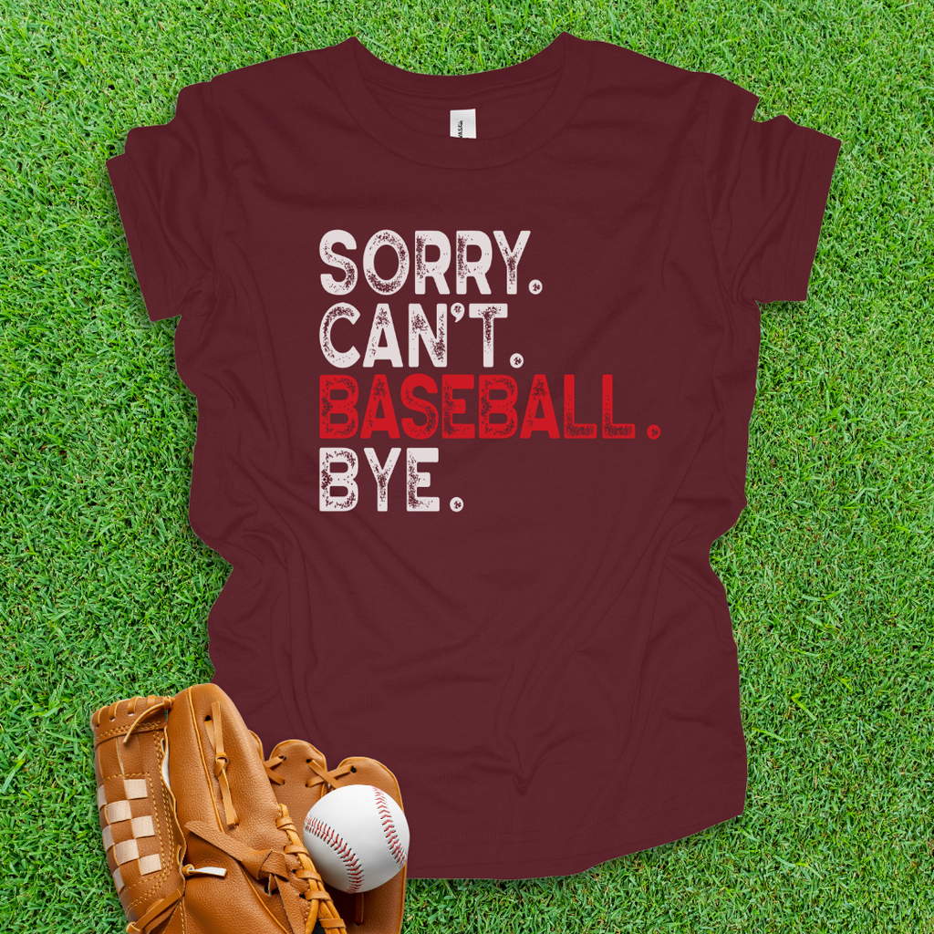 Sorry Can't Baseball Bye Youth Shirt