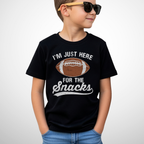 Here For The Snacks Youth Football Shirt