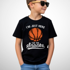 Here For The Snacks Youth Basketball Shirt