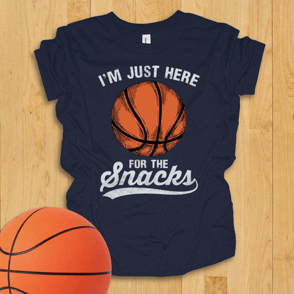 Here For The Snacks Youth Basketball Shirt