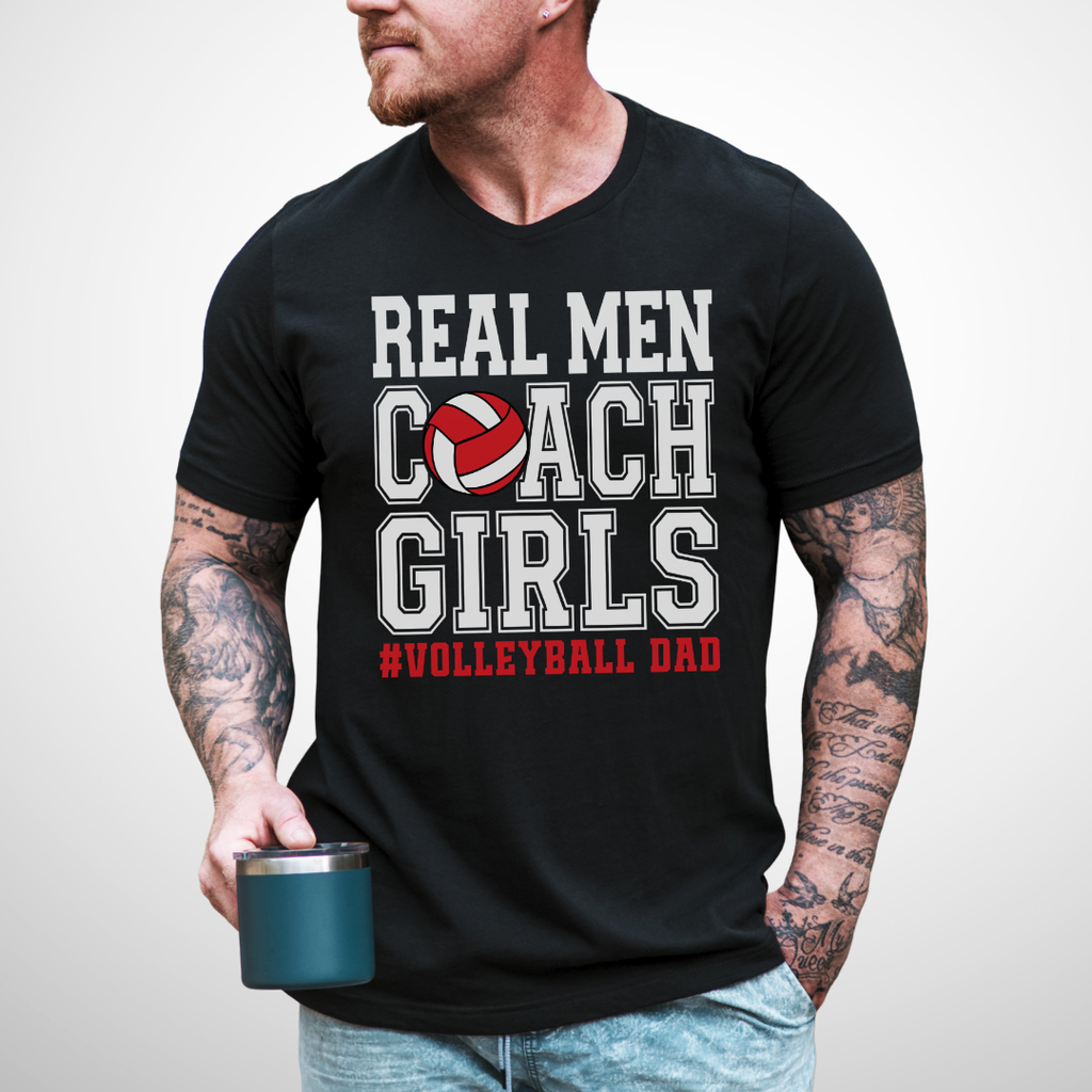 Real Men Volleyball Dad T-Shirt