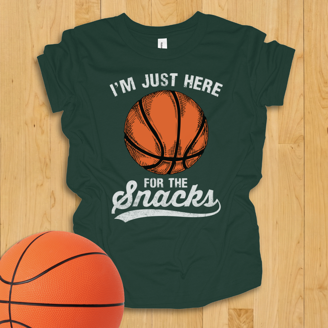 Here For The Snacks Youth Basketball Shirt