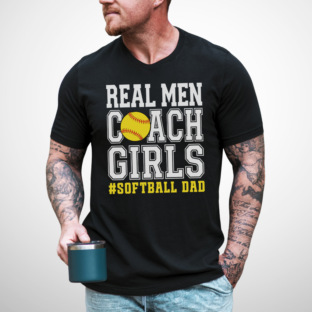 Real Men Softball Dad T-Shirt