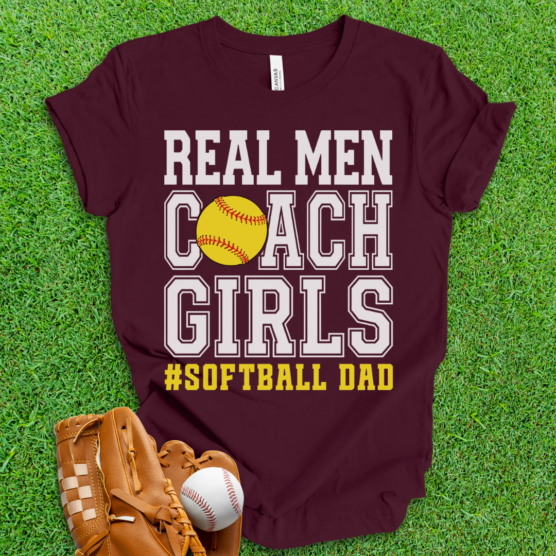 Real Men Softball Dad T-Shirt