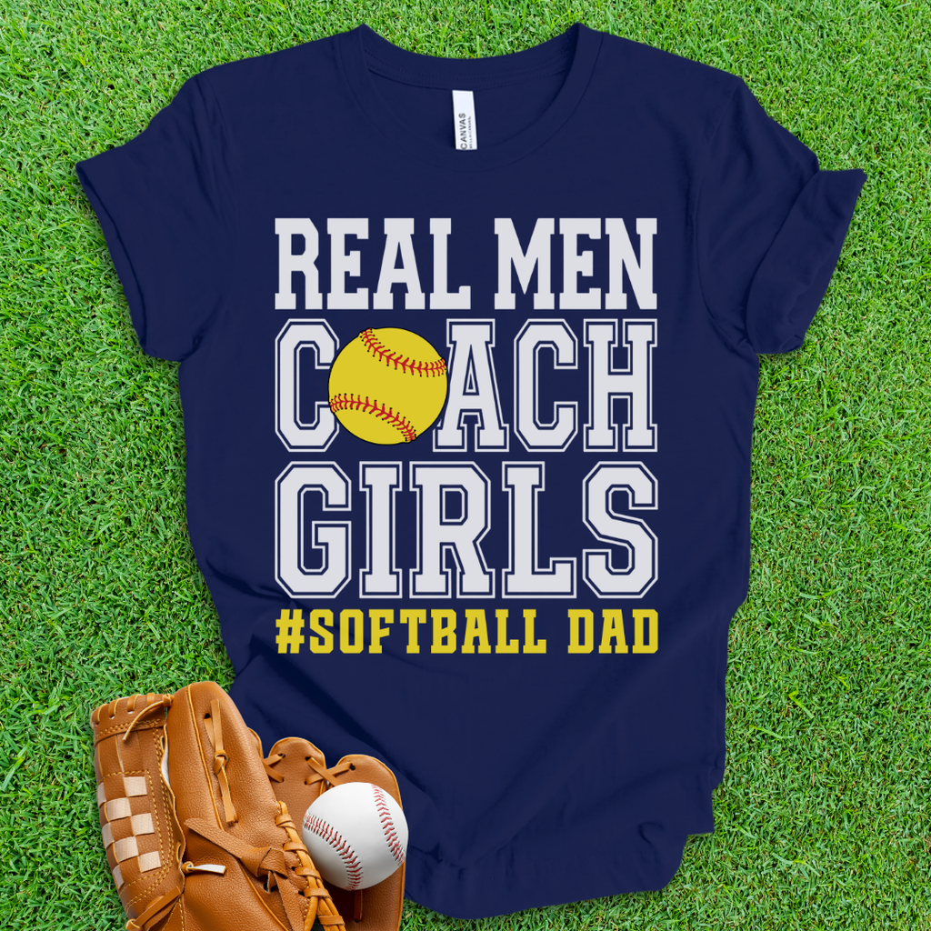 Real Men Softball Dad T-Shirt