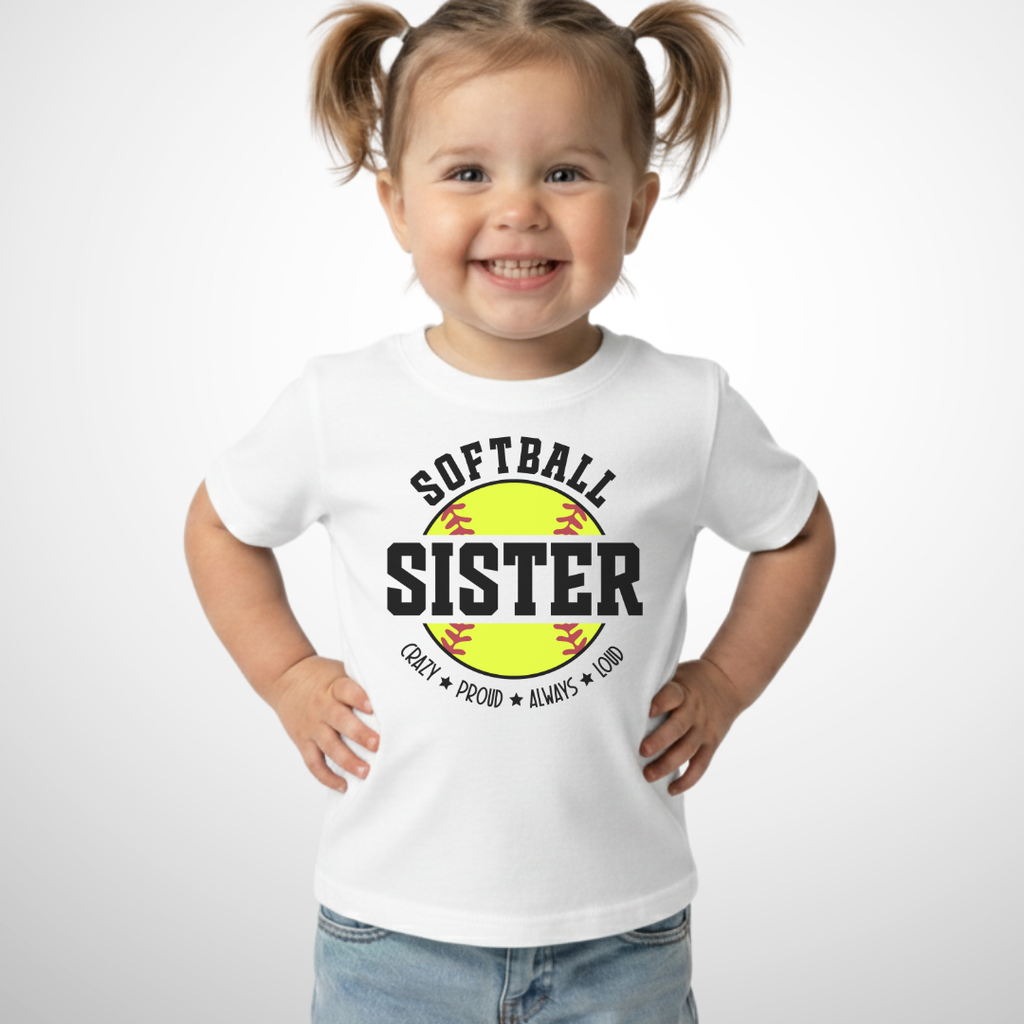 Softball Sister Toddler Shirt