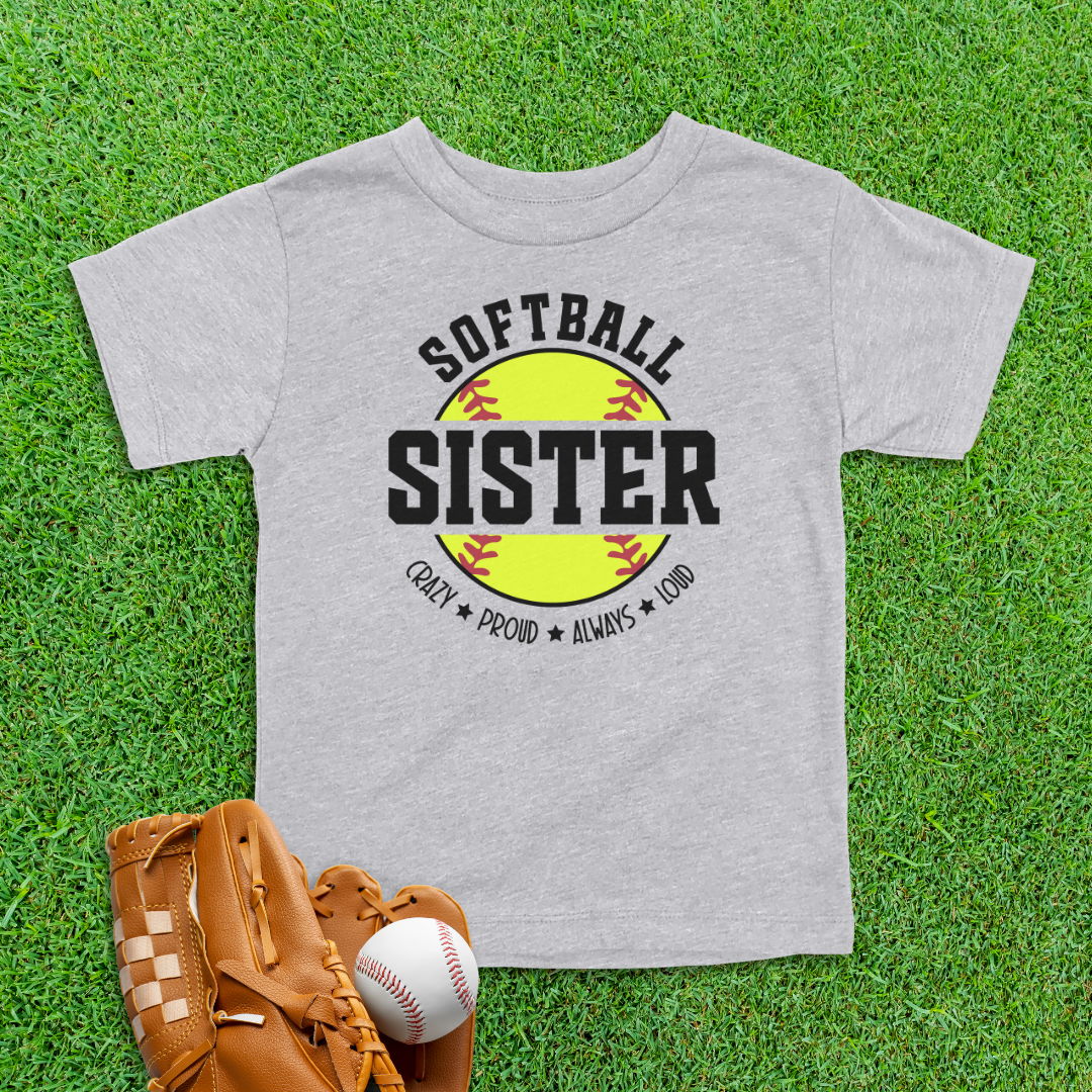 Softball Sister Toddler Shirt