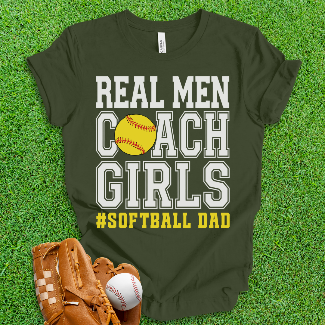 Real Men Softball Dad T-Shirt