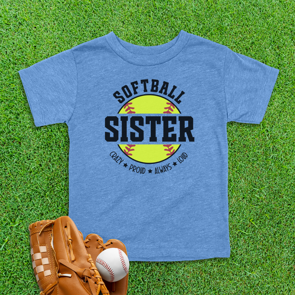 Softball Sister Toddler Shirt