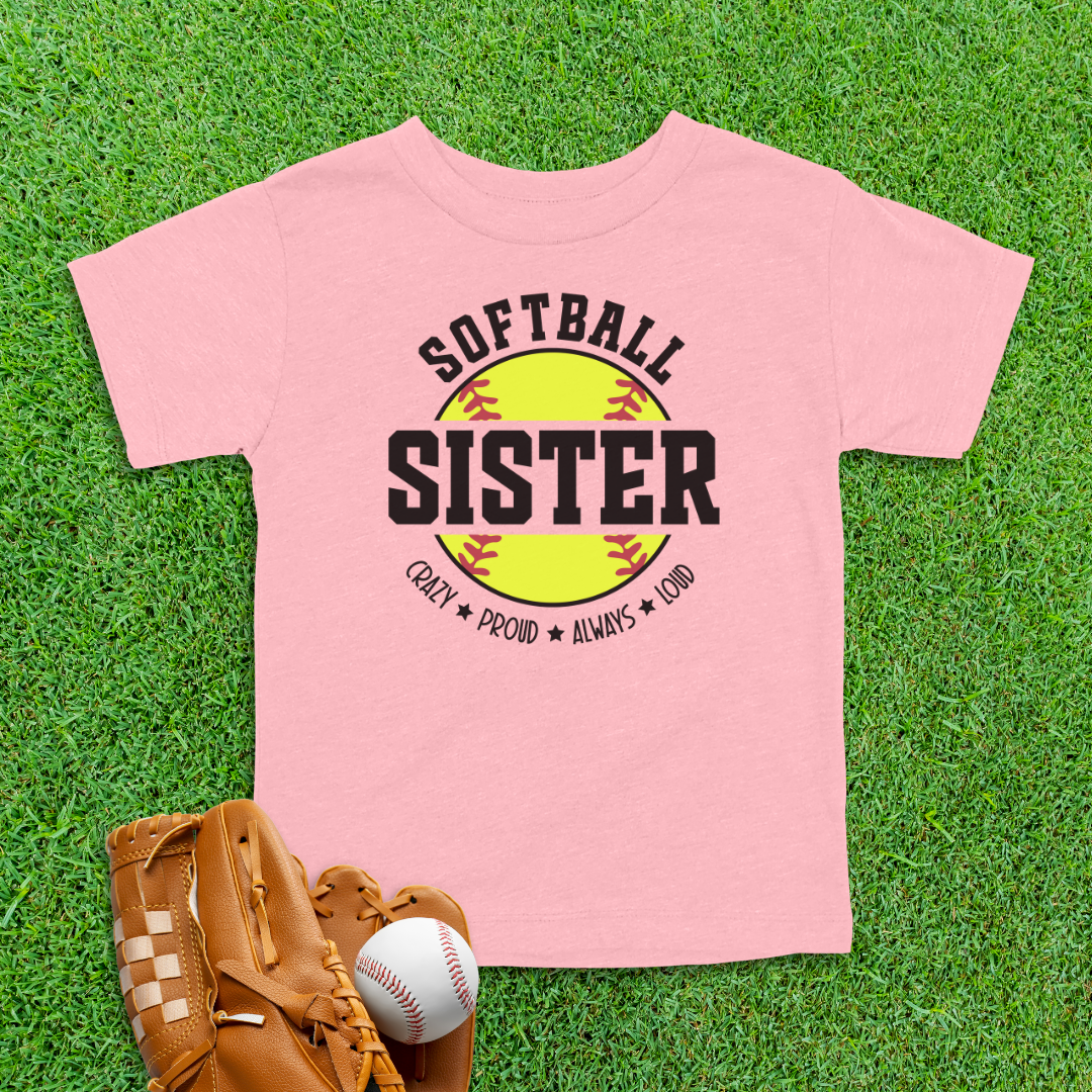 Softball Sister Toddler Shirt