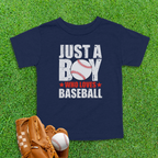 Boy Who Loves Baseball Toddler Shirt
