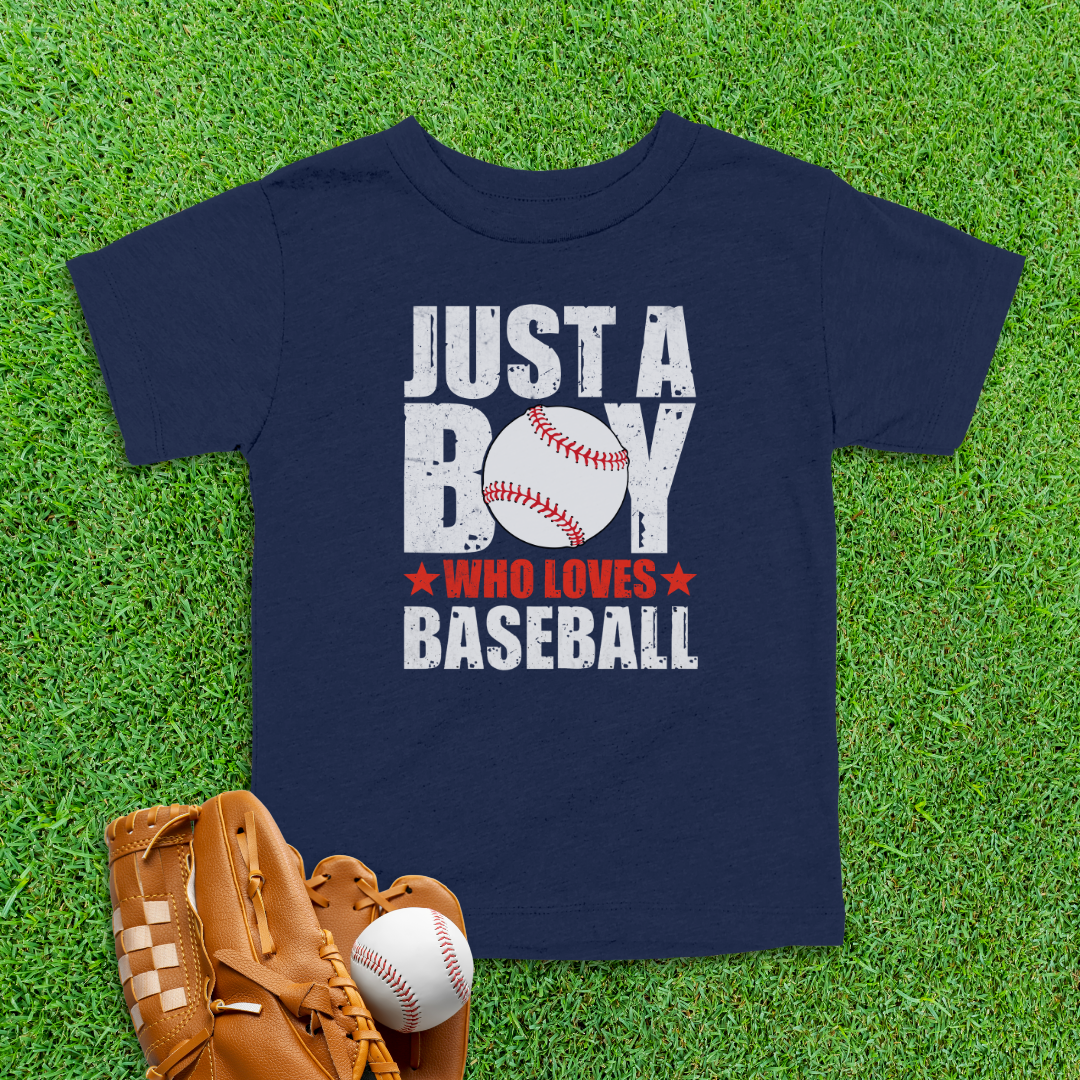 Boy Who Loves Baseball Toddler Shirt