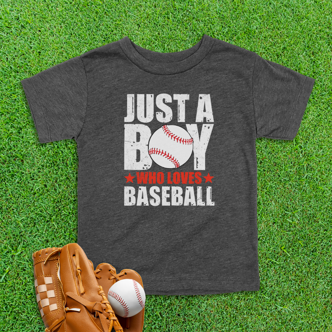 Boy Who Loves Baseball Toddler Shirt