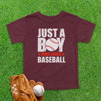 Boy Who Loves Baseball Toddler Shirt