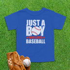 Boy Who Loves Baseball Toddler Shirt
