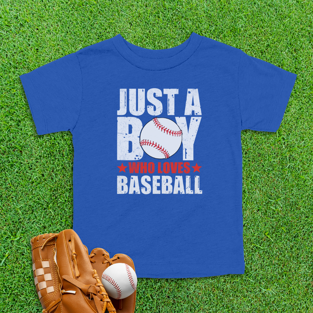 Boy Who Loves Baseball Toddler Shirt
