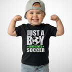 Boy Who Loves Soccer Toddler Shirt