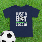 Boy Who Loves Soccer Toddler Shirt