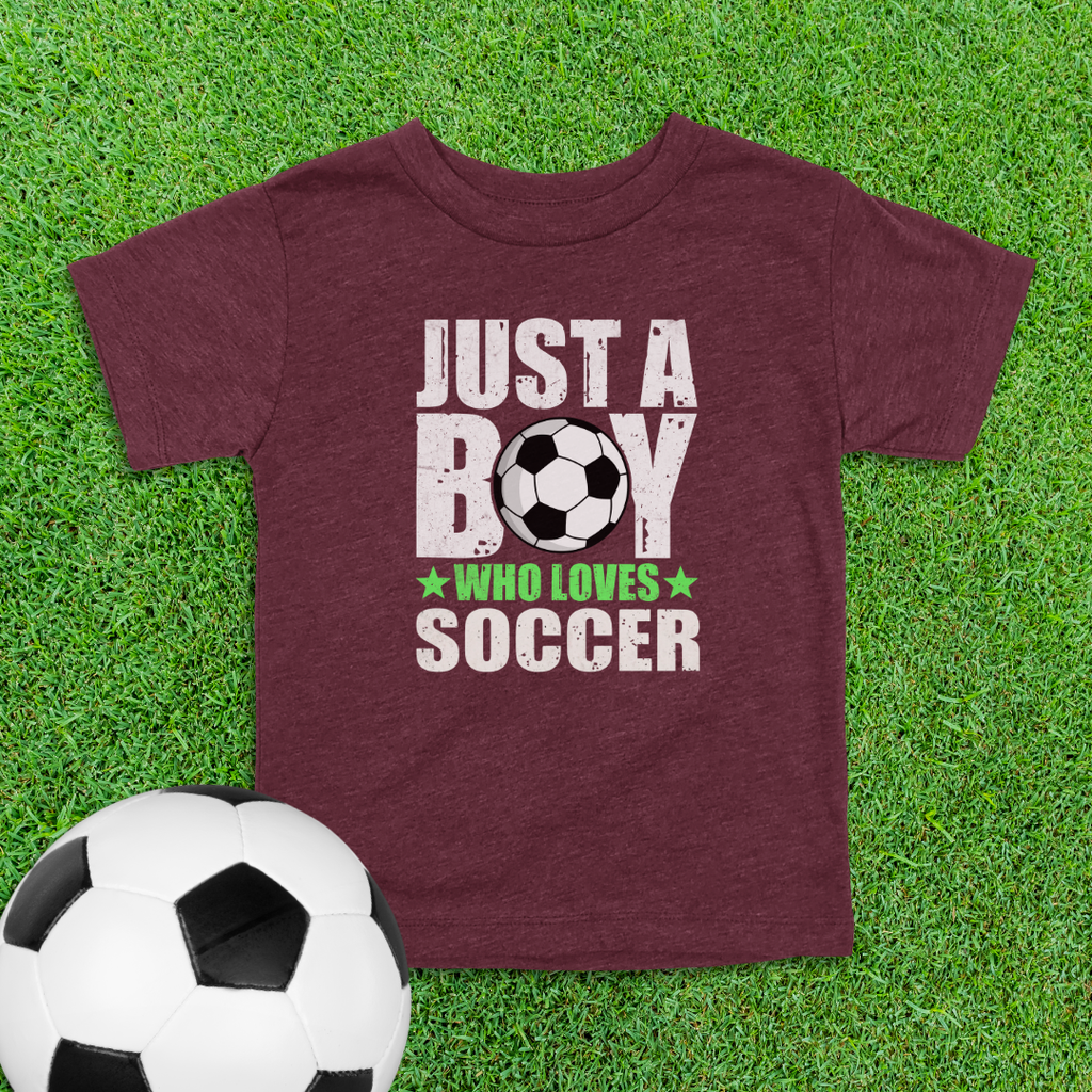Boy Who Loves Soccer Toddler Shirt