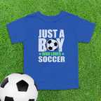 Boy Who Loves Soccer Toddler Shirt
