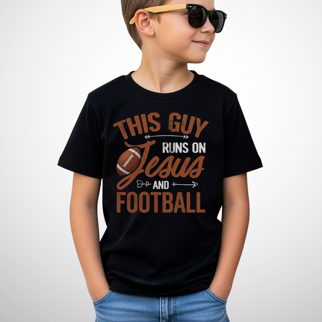 Jesus and Football Youth T-Shirt