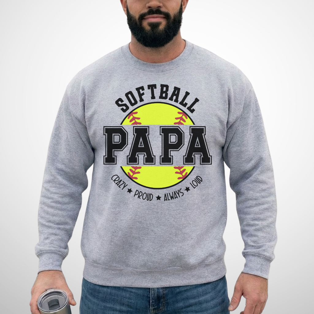 Softball Papa Sweatshirt