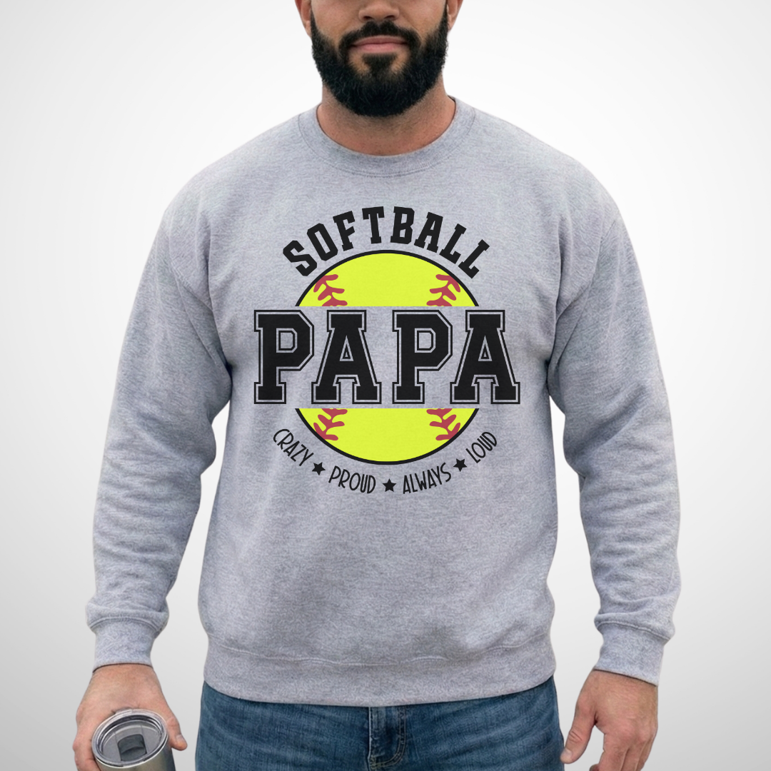 Softball Papa Sweatshirt