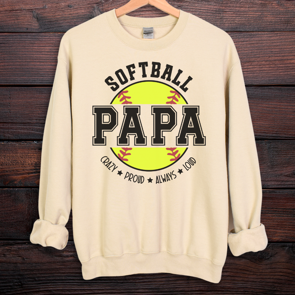 Softball Papa Sweatshirt
