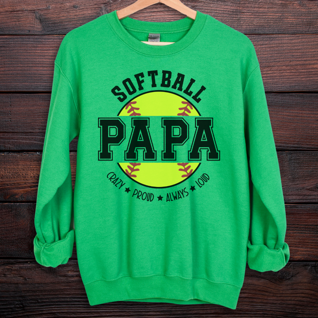 Softball Papa Sweatshirt