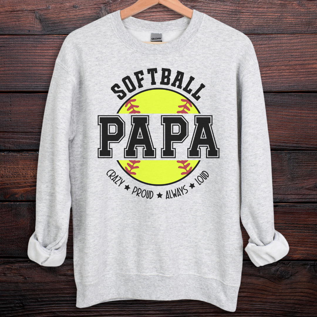 Softball Papa Sweatshirt