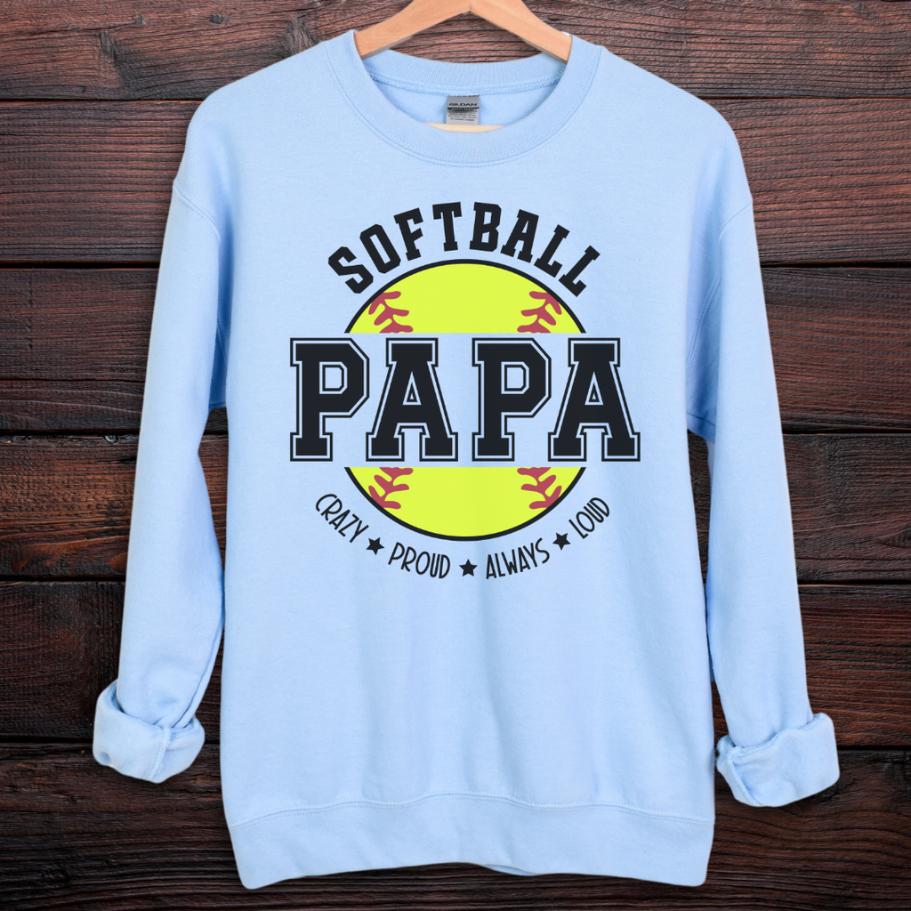 Softball Papa Sweatshirt