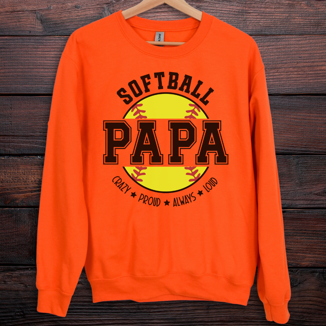 Softball Papa Sweatshirt