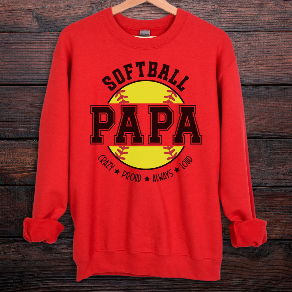 Softball Papa Sweatshirt