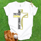 Softball and Jesus Cross T-Shirt