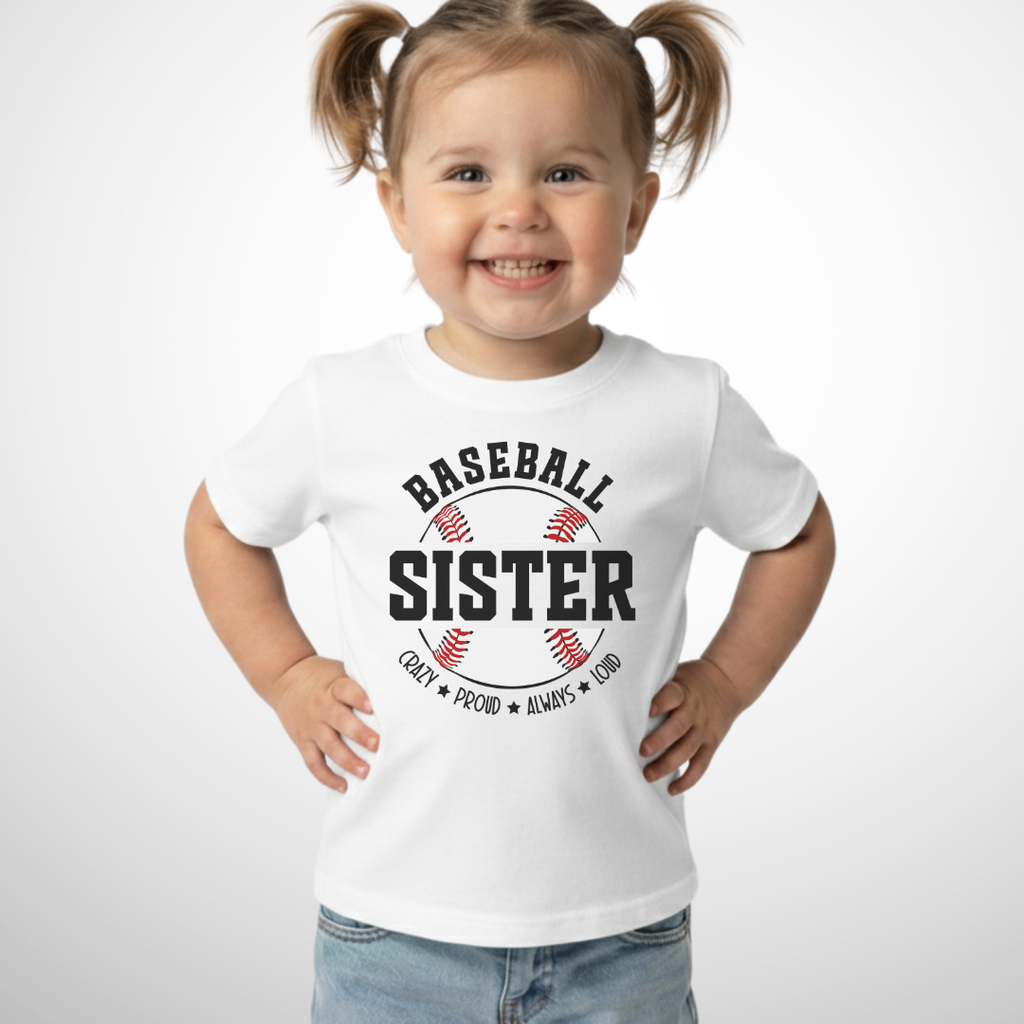 Baseball Sister Toddler Shirt