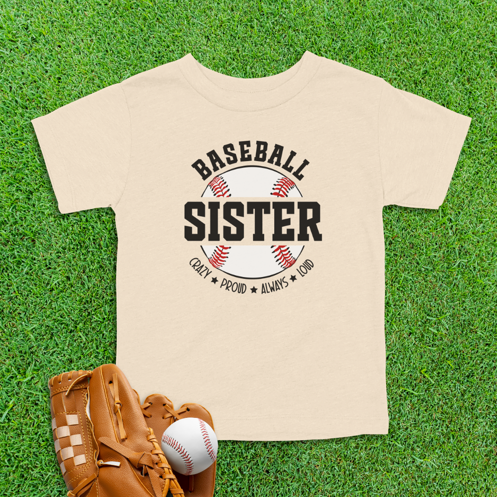 Baseball Sister Toddler Shirt