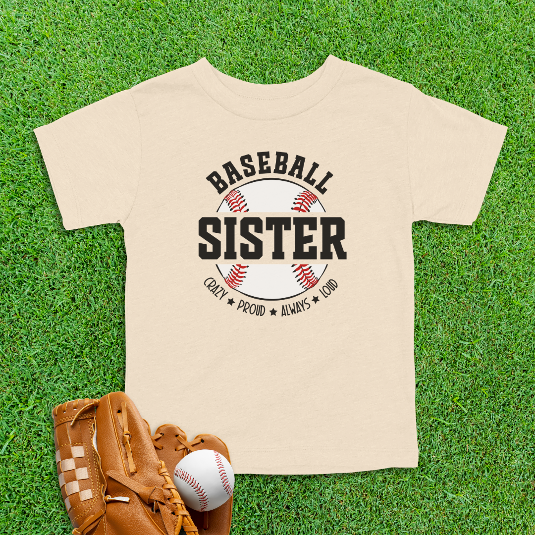 Baseball Sister Toddler Shirt