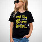 Jesus and Softball Youth T-Shirt